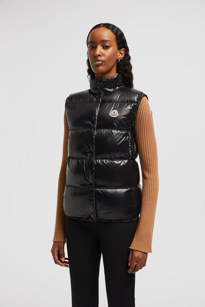 MONCLER - Manteau sans manches noir