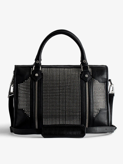 ZADIG & VOLTAIRE - Sac à main noir à clous