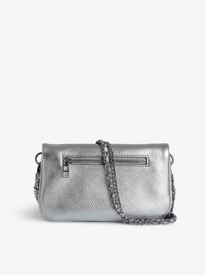 ZADIG & VOLTAIRE - Pochette rock Nano argentée