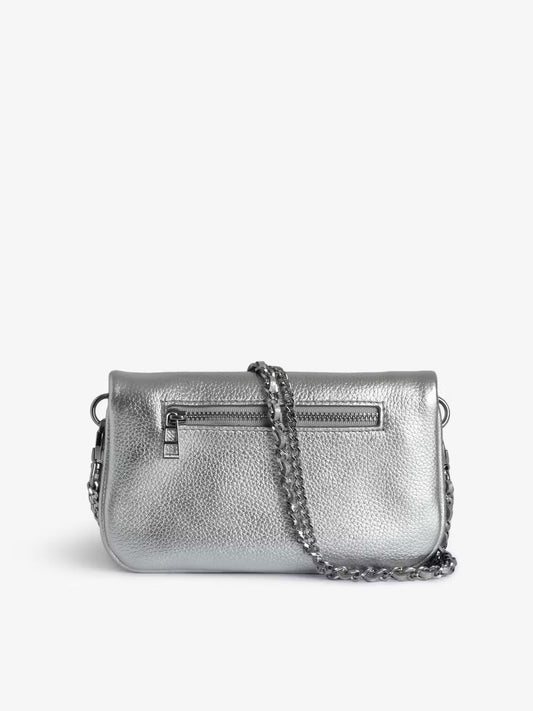 ZADIG & VOLTAIRE - Pochette rock Nano argentée
