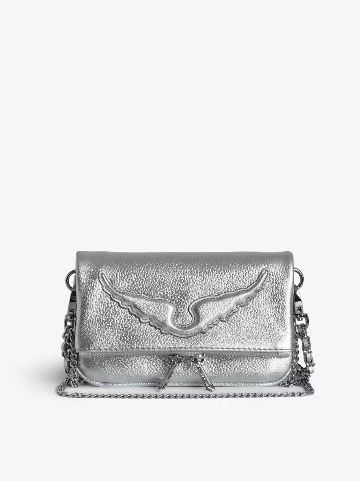 ZADIG & VOLTAIRE - Pochette rock Nano argentée
