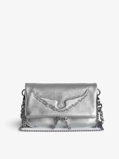 ZADIG & VOLTAIRE - Pochette rock Nano argentée